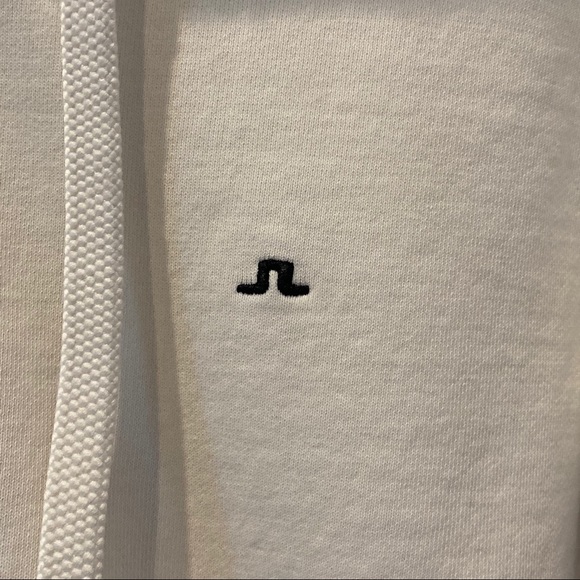 J. Lindeberg White Distressed Zip Up Hoodie Size M - Picture 4 of 10